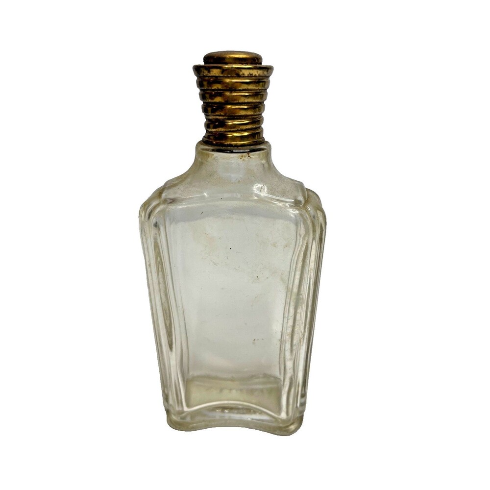 Vintage Perfume Bottle Old English Lavender Yardley London Clear With Metal Cap